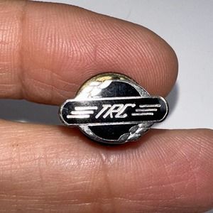 Sterling Silver TRC logo Black Tie Tack Brooch Pin Back